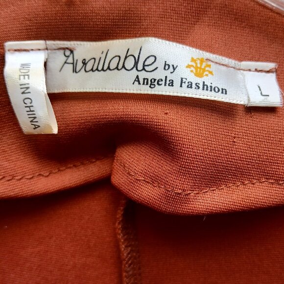 Pumpkin Spice Fabric Moto Style Jacket with Vibrant Floral Embroidery Sz L - Picture 5 of 10